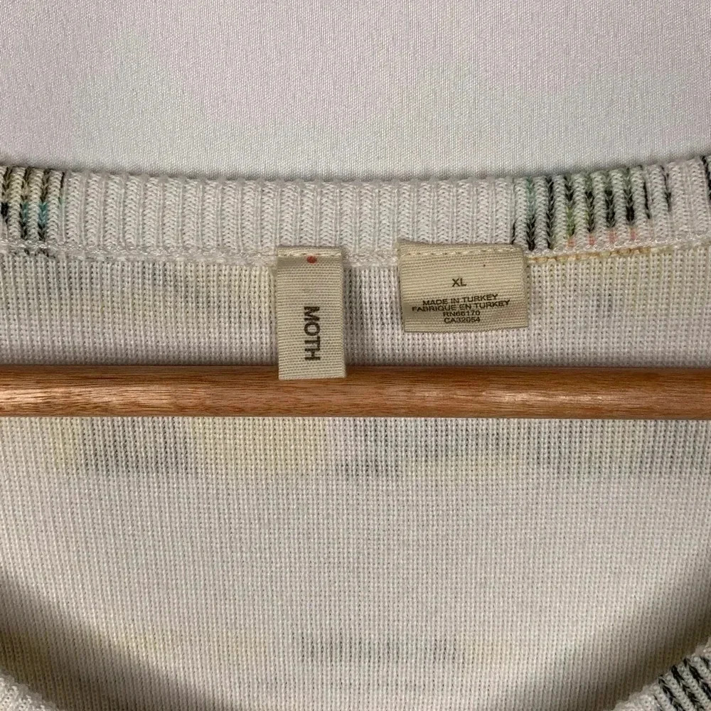 Moth Anthro Array Floral Stripe Zip Up Sweater Si… - image 5